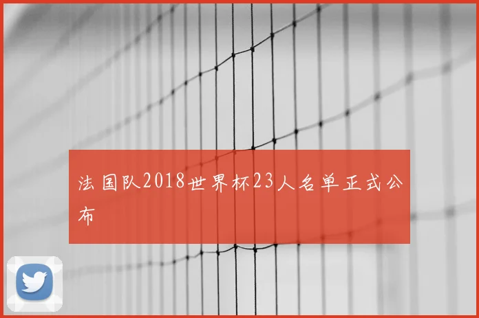 法国队2018世界杯23人名单正式公布